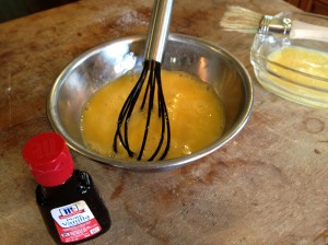 Add 1 teaspoon vanilla to egg mixture